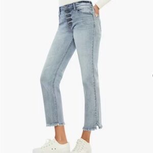KanCan Premium Denim Raw Hem Cropped Jeans